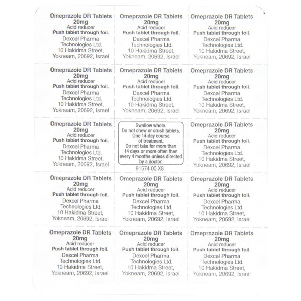 GoodSense Omeprazole Delayed Release Tablets, 20 mg, Acid Reducer for Heartburn, 42 Count - Maple Wellness Supplements