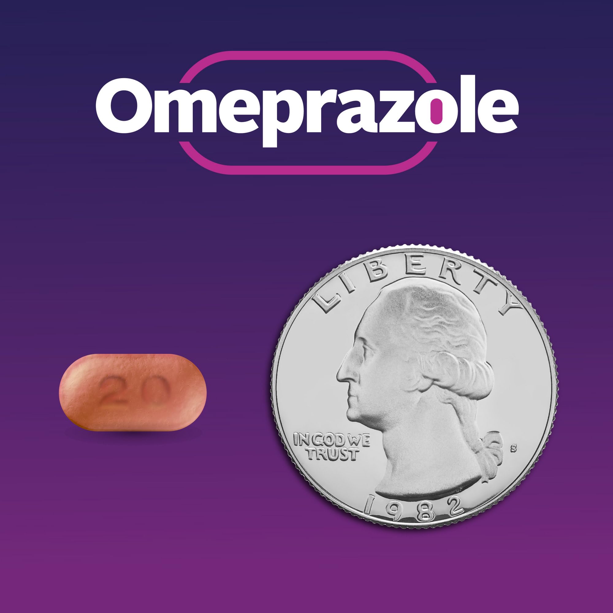GoodSense Omeprazole Delayed Release Tablets 20 mg, Stomach Acid Reducer for Frequent Heartburn Treatment, 42 Count - Maple Wellness Supplements
