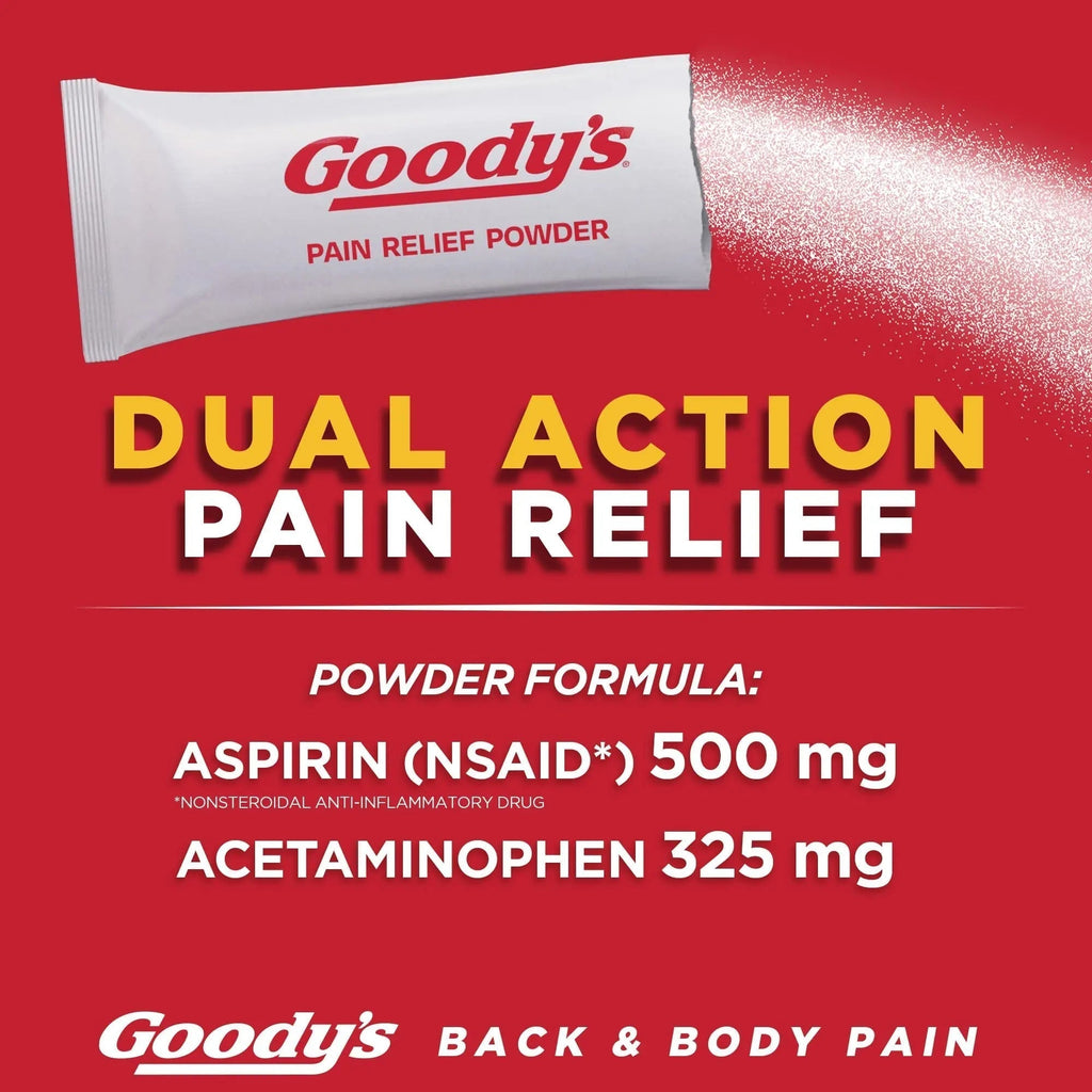 Goody's Back and Body Pain Relief Powder, 24 ct (Pack of 1) - TrustMedUSA
