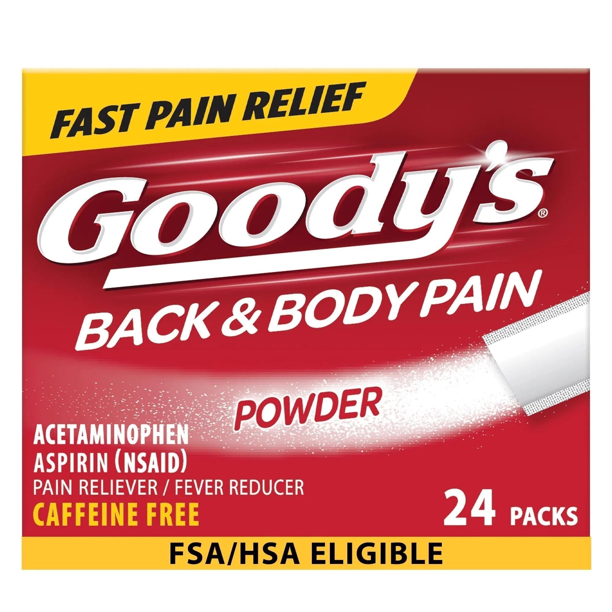 Goody's Back and Body Pain Relief Powder, 24 ct (Pack of 1) - TrustMedUSA