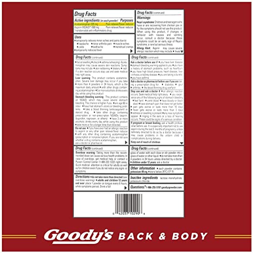 Goody's Back and Body Pain Relief Powder, 24 ct (Pack of 4) - TrustMedUSA
