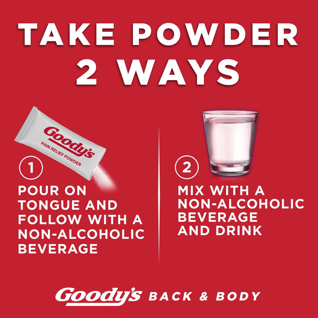 Goody's Back and Body Pain Relief Powder, 24 ct (Pack of 4) - TrustMedUSA