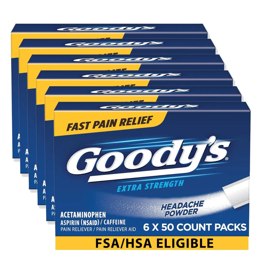 Goody's Extra Strength Headache Powders 50 ea (Pack of 6) - TrustMedUSA