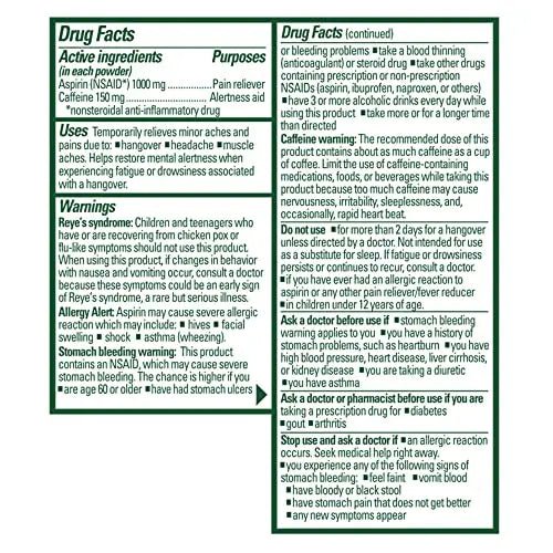 Goody's Hangover Powders, Fast Pain Relief & Boost of Alertness Berry Citrus, 4 ct (Pack of 1) - TrustMedUSA