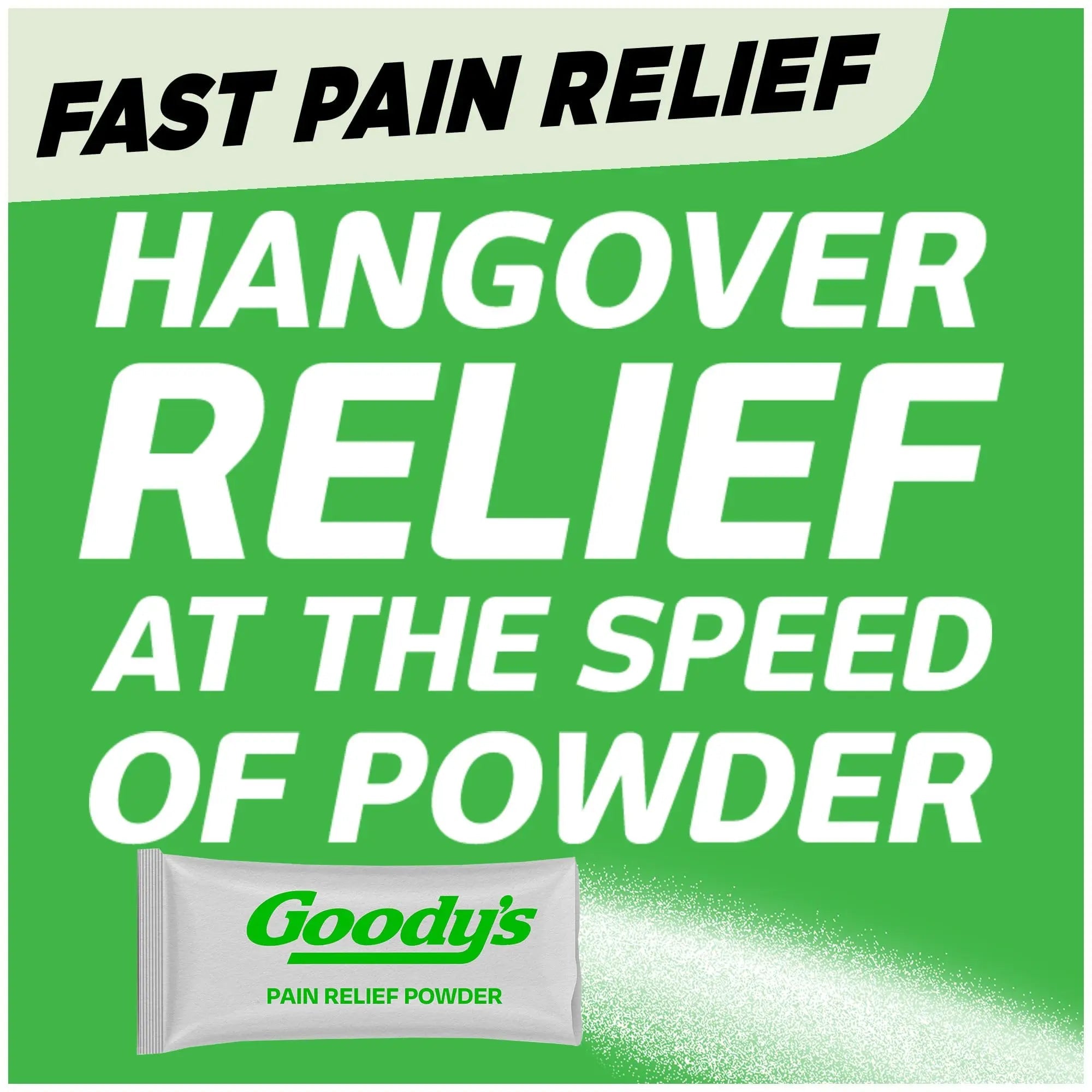 Goody's Hangover Relief Powder, Dual Action Fast Headache Pain Relief with Aspirin and Caffeine, Berry Citrus Flavor, 16 Count - TrustMedUSA