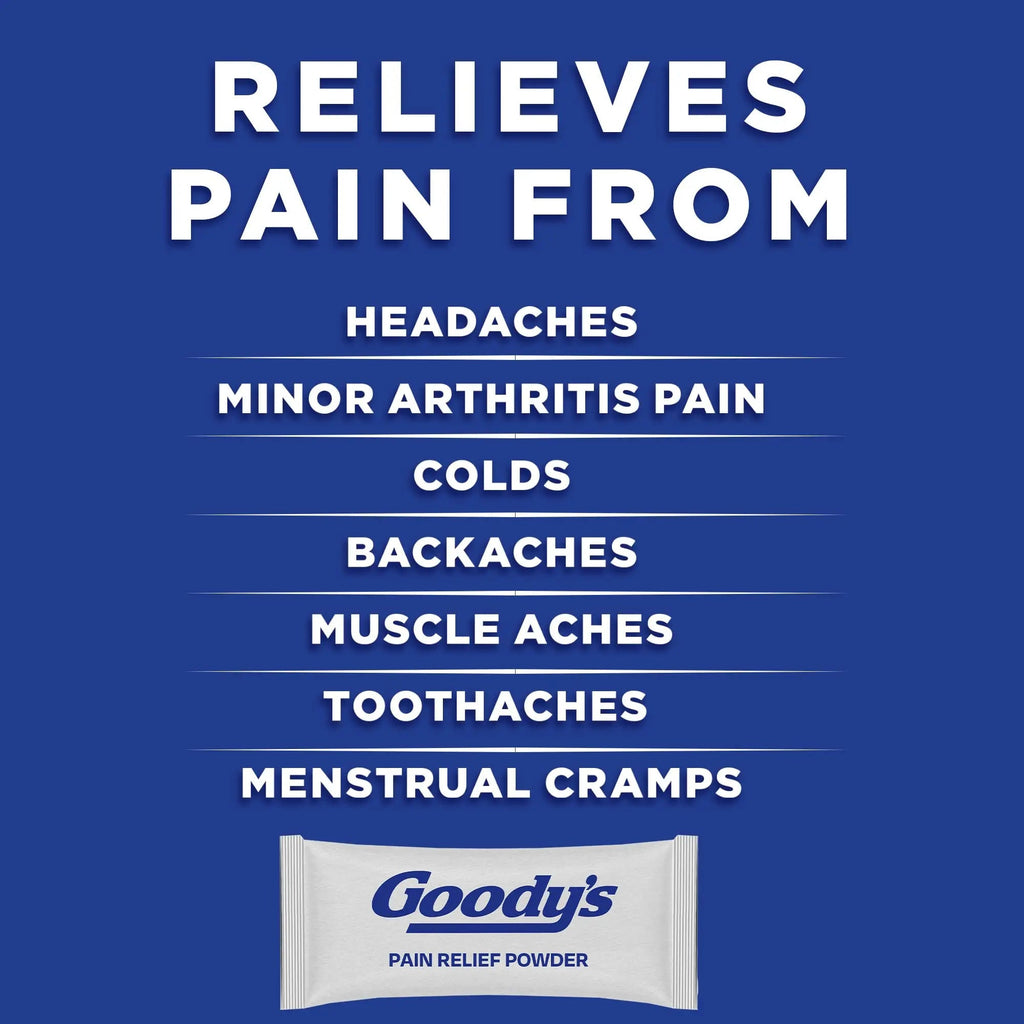 Goody’s Headache Powder Extra Strength Pain Relief, Triple Action Headache Relief with Aspirin, Acetaminophen & Caffeine, 24 Count - TrustMedUSA