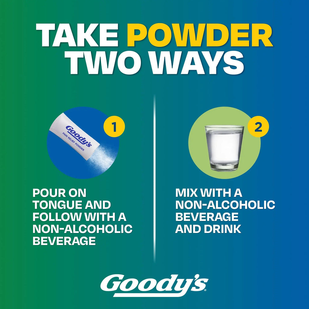 Goody’s Headache Relief Plus Mental Alertness Powder, with Aspirin and Caffeine, Strawberry Citrus Flavor, 16 Count - TrustMedUSA