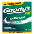 Goody's Nighttime Powder, Pain Reliever & Sleep Aid with Acetaminophen & Diphenhydramine Citrate, Caffeine Free, 16 Count - TrustMedUSA