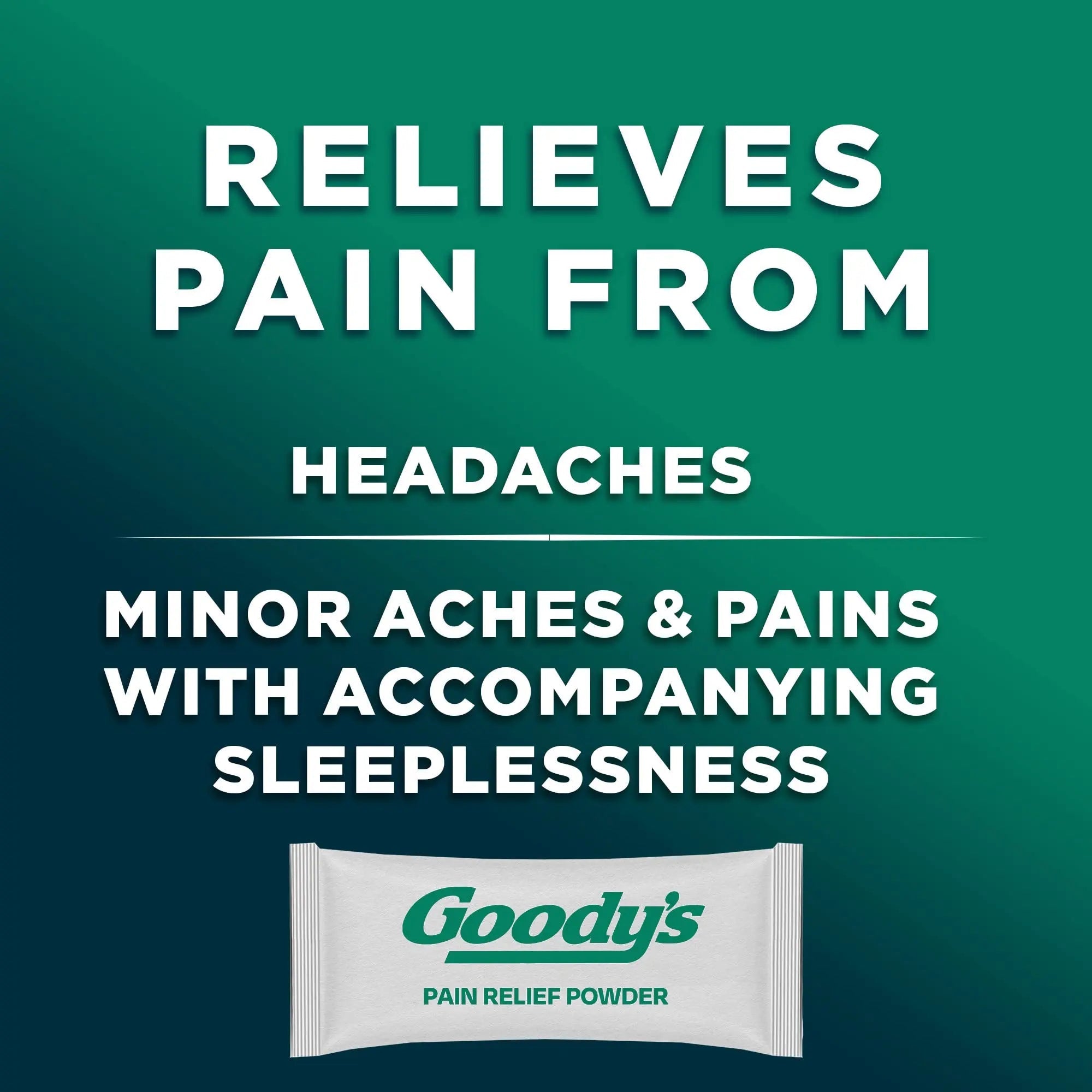 Goody's Nighttime Powder, Pain Reliever & Sleep Aid with Acetaminophen & Diphenhydramine Citrate, Caffeine Free, 16 Count - TrustMedUSA