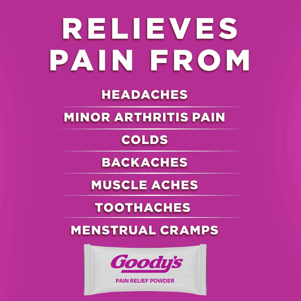 Goody's Pain Relief Powders, Extra Strength Headache Powder Mixed Fruit Blast, 24 ct (Pack of 1) - TrustMedUSA