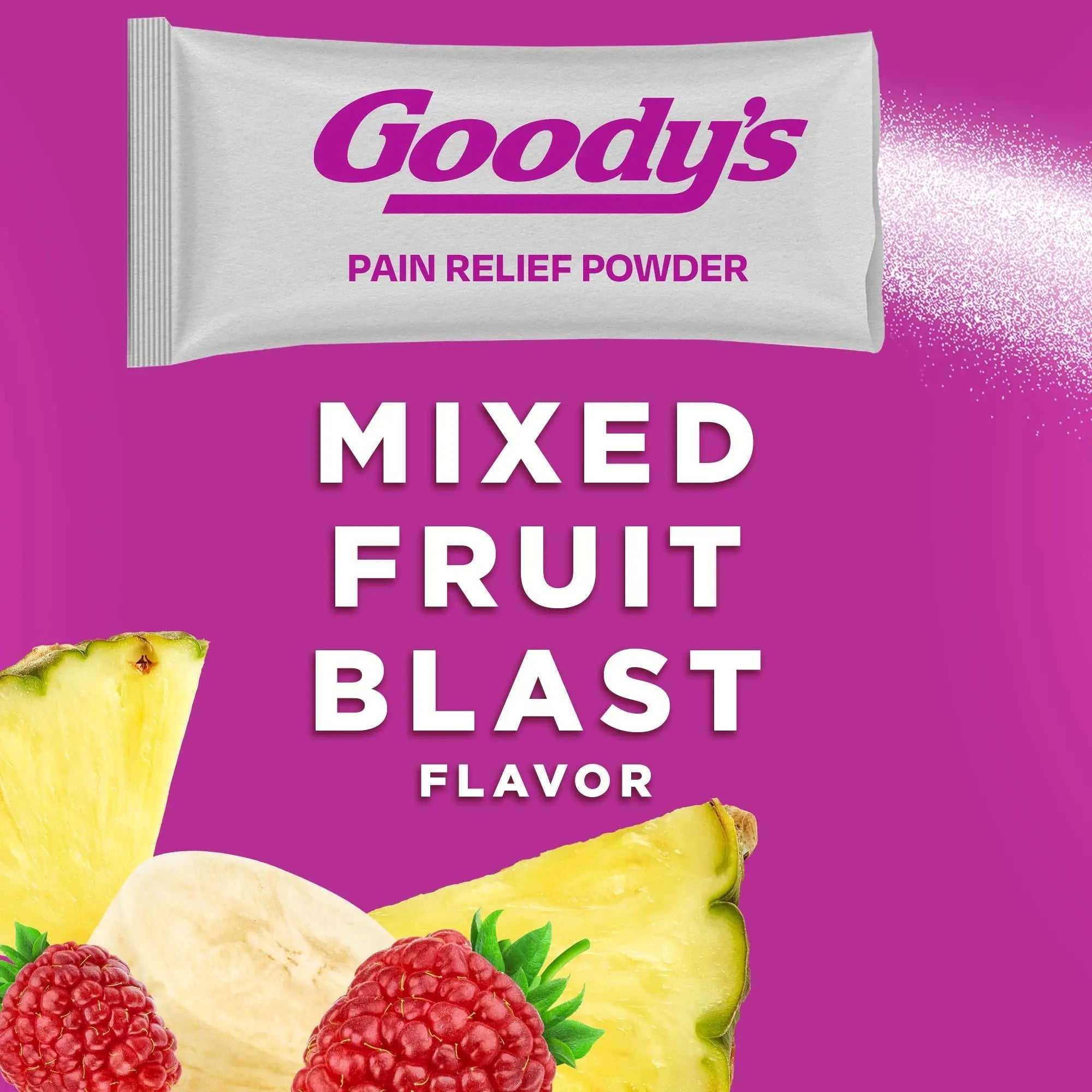 Goody's Pain Relief Powders, Extra Strength Headache Powder Mixed Fruit Blast, 24 ct (Pack of 1) - TrustMedUSA