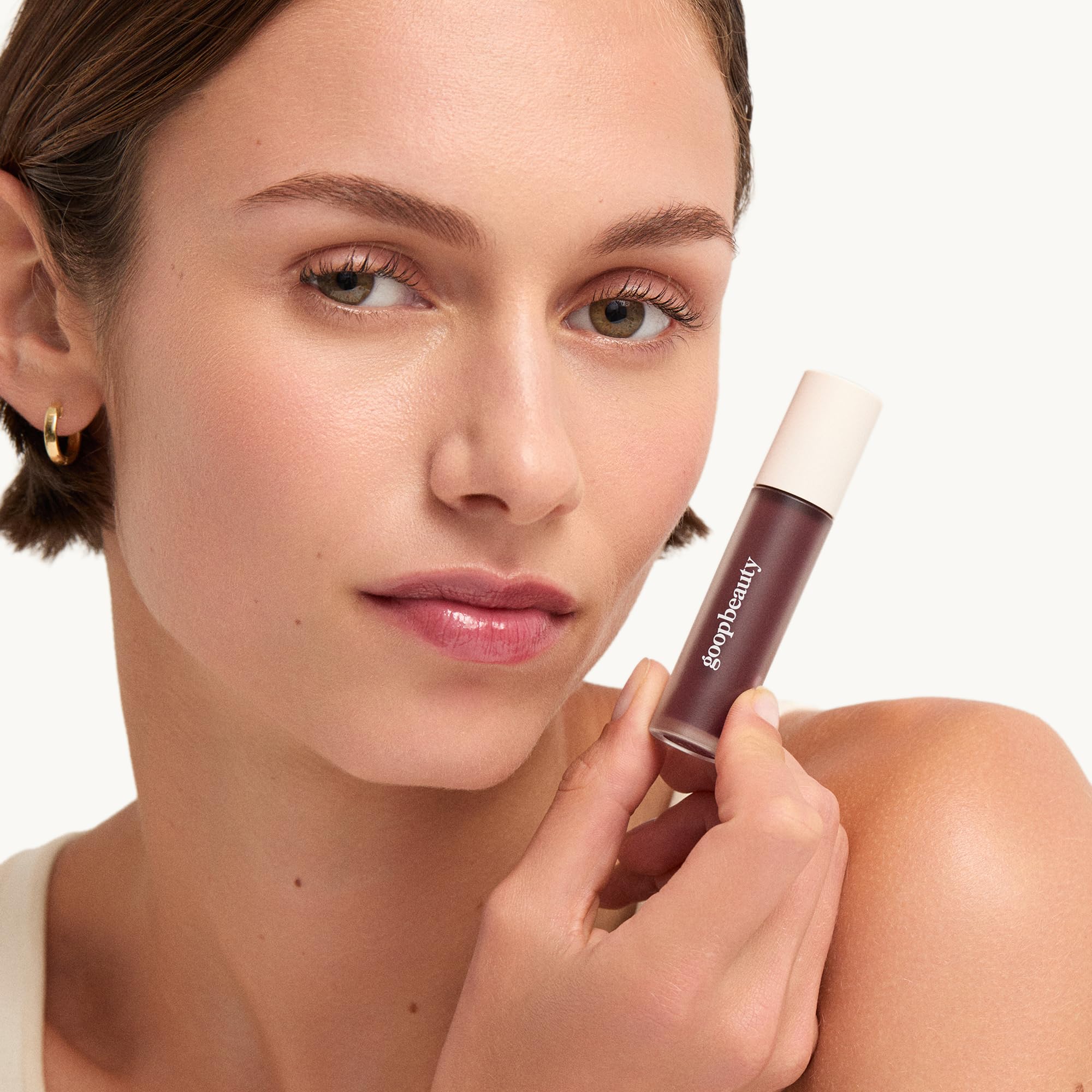 goop Beauty Hydra-Barrier Gel Gloss | Hydrating Lip Gloss to Moisturize & Plump Lips | Hyaluronic Acid & Vitamin E | Blossom - Sheer Petal Pink | 0.13 oz - TrustMedUSA