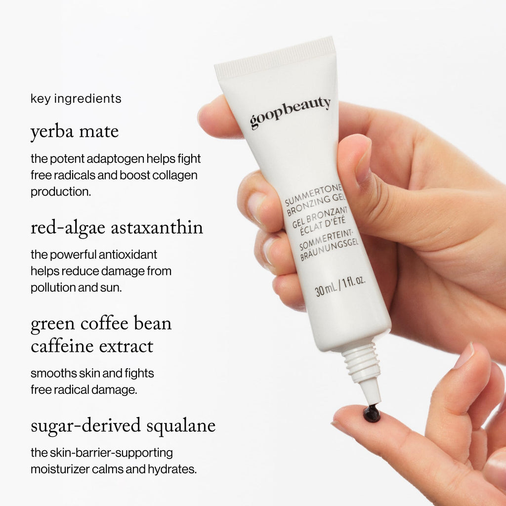 goop Beauty Summertone Bronzing Gel | Hydrating Skin Tint for a Sun-Kissed Glow | Vitamin E & Red Algae Astaxanthin | 1 fl oz - TrustMedUSA