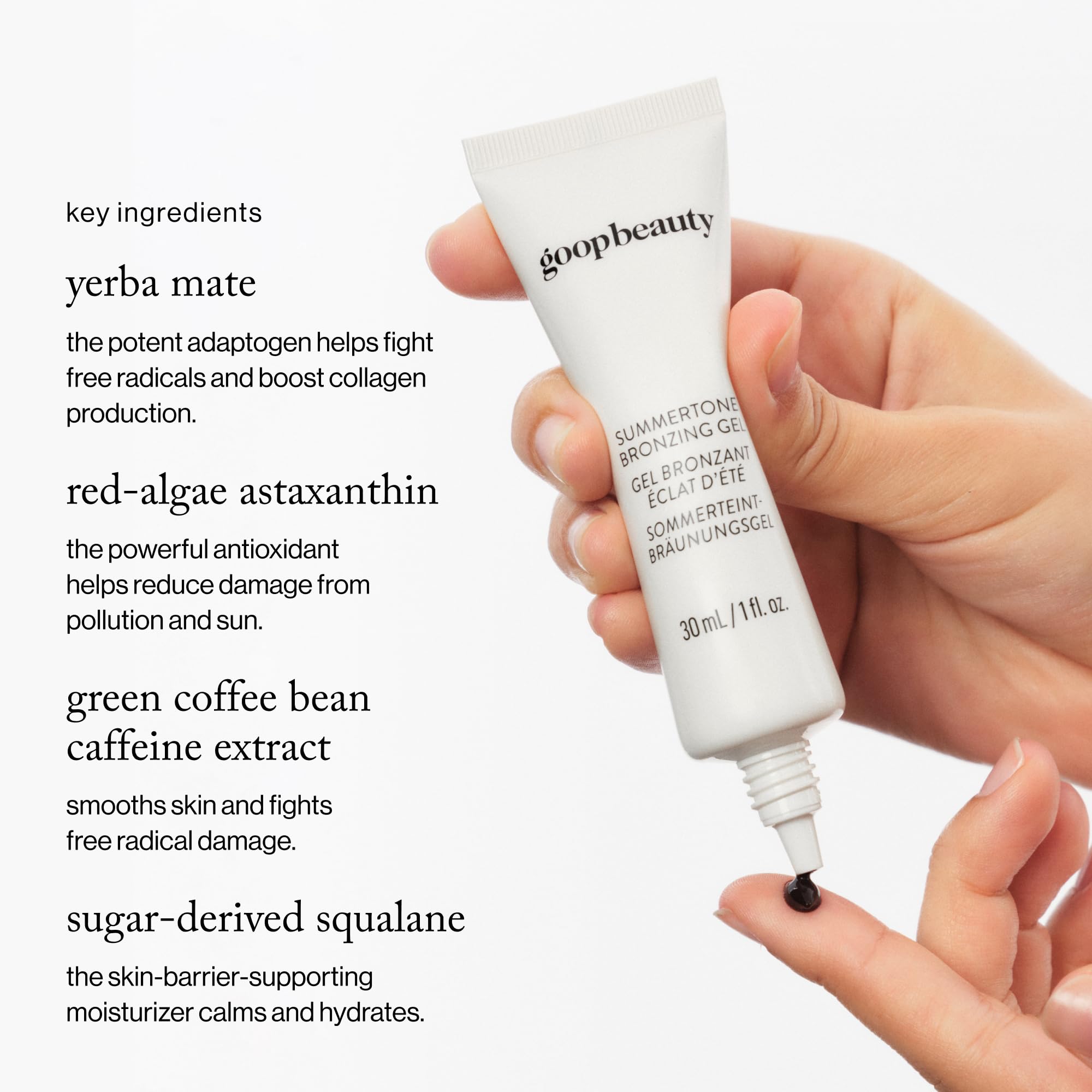 goop Beauty Summertone Bronzing Gel | Hydrating Skin Tint for a Sun-Kissed Glow | Vitamin E & Red Algae Astaxanthin | 1 fl oz - TrustMedUSA