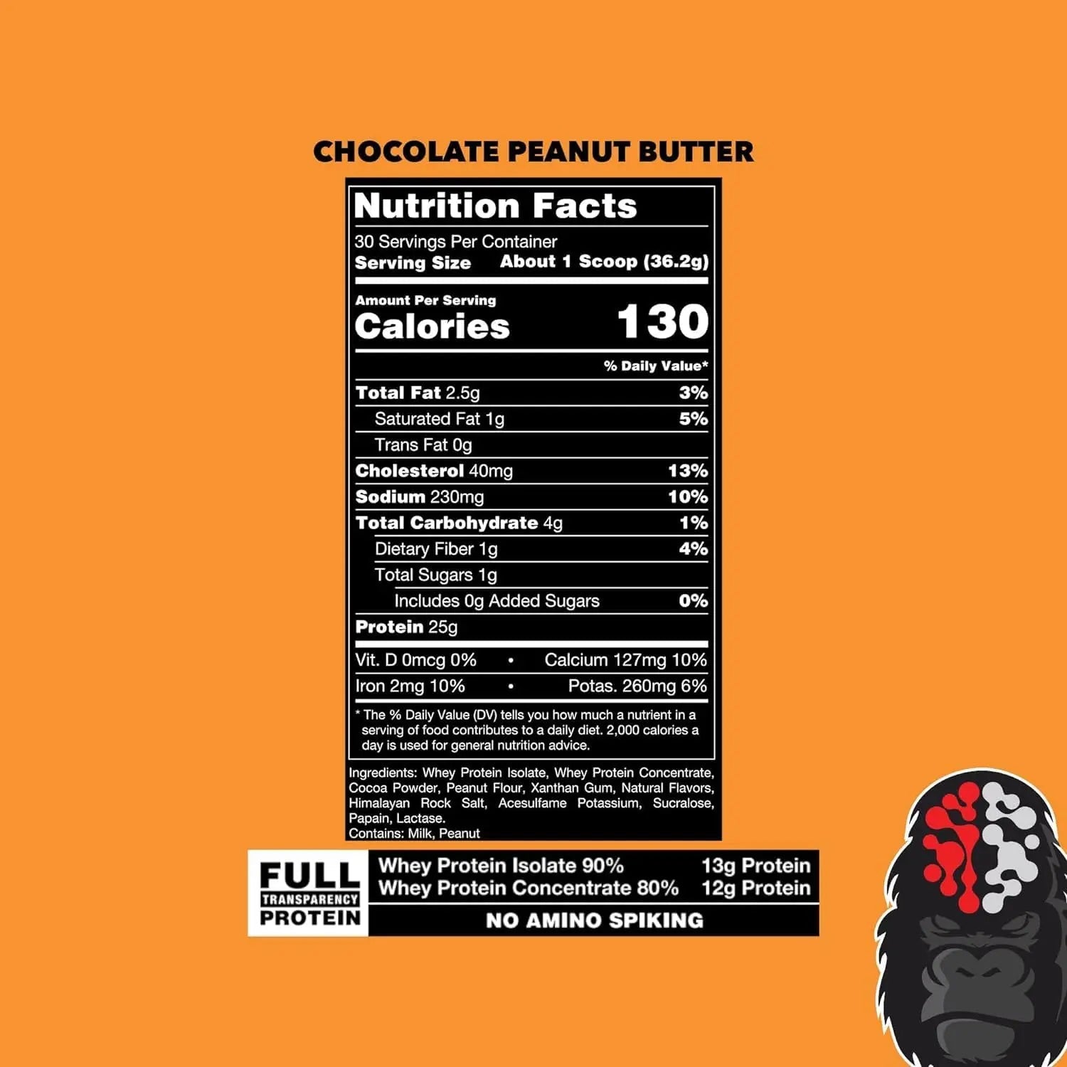 Gorilla Mode Premium Protein - Chocolate Peanut Butter / 24 Grams of Protein/Recover - TrustMedUSA