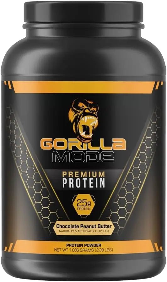 Gorilla Mode Premium Protein - Chocolate Peanut Butter / 24 Grams of Protein/Recover - TrustMedUSA