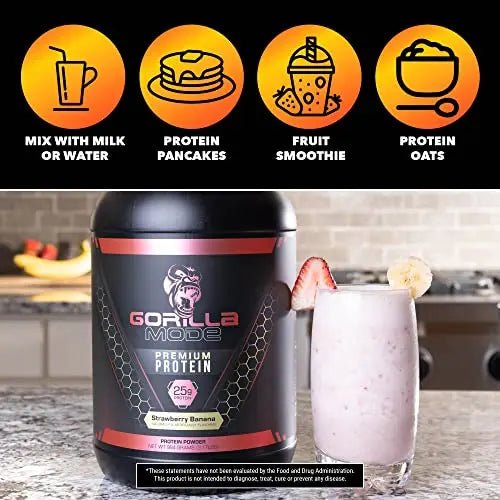 Gorilla Mode Premium Whey Protein - Chocolate / 25 Grams of Whey Protein Isolate - TrustMedUSA