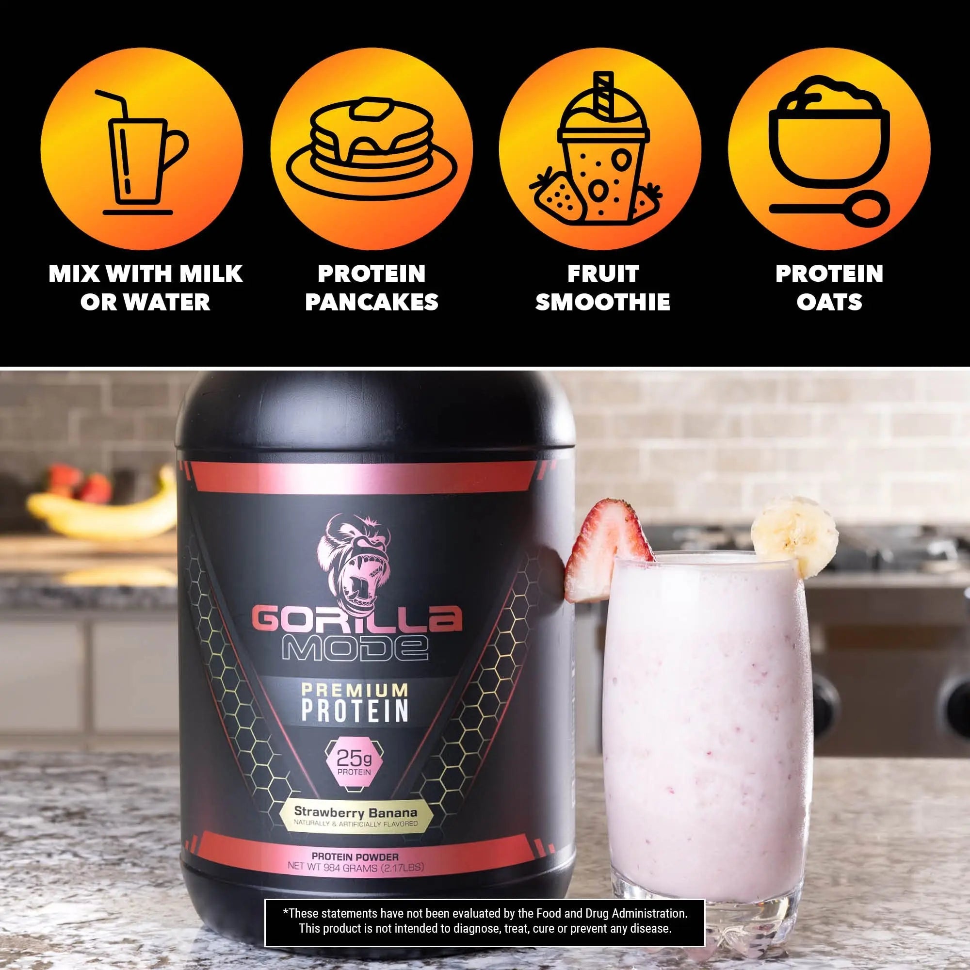 Gorilla Mode Premium Whey Protein - Chocolate Peanut Butter / 25 Grams of Whey - TrustMedUSA