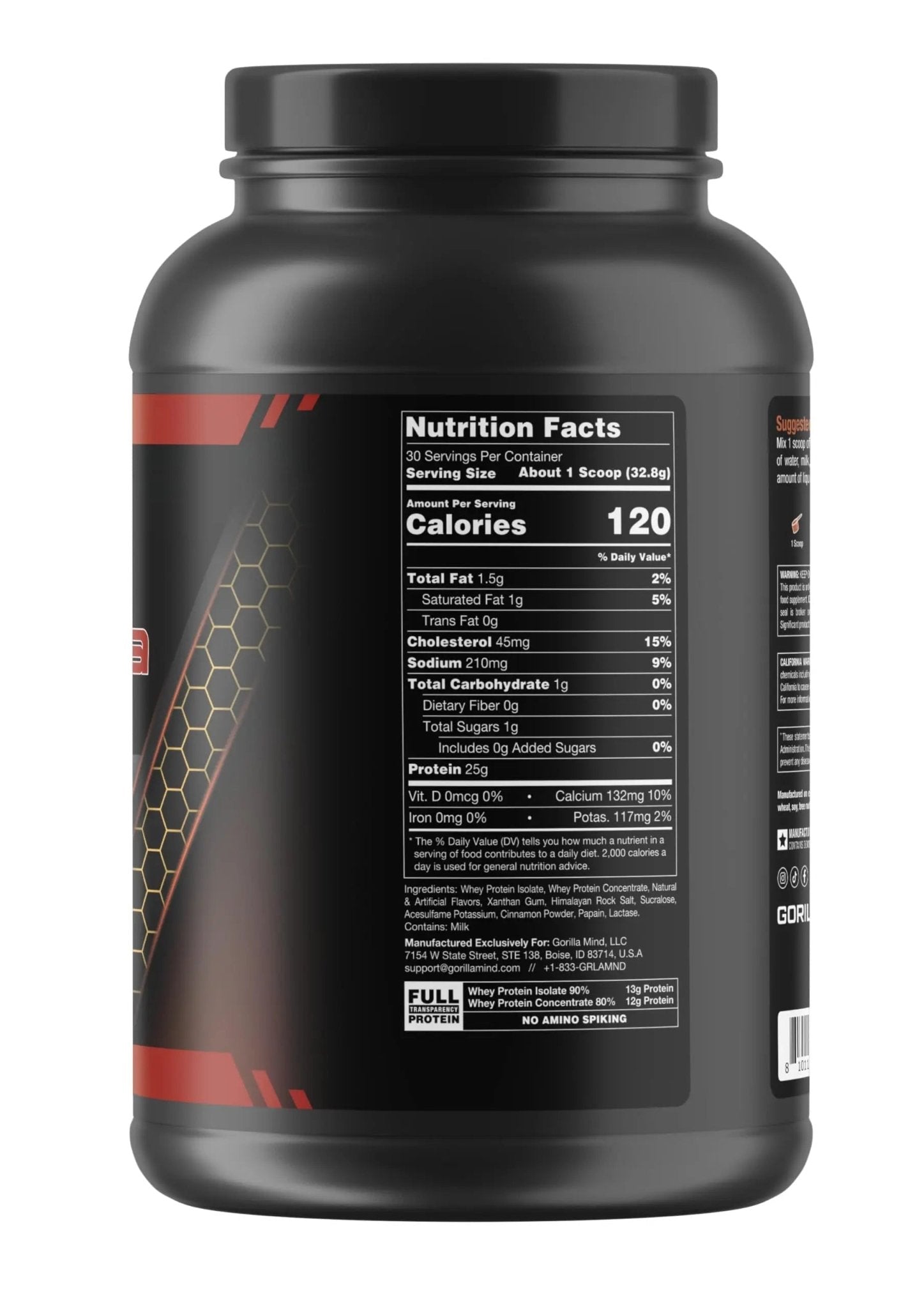 Gorilla Mode Premium Whey Protein - Cinnamon Churro / 25 Grams of Whey Protein Isolate - TrustMedUSA