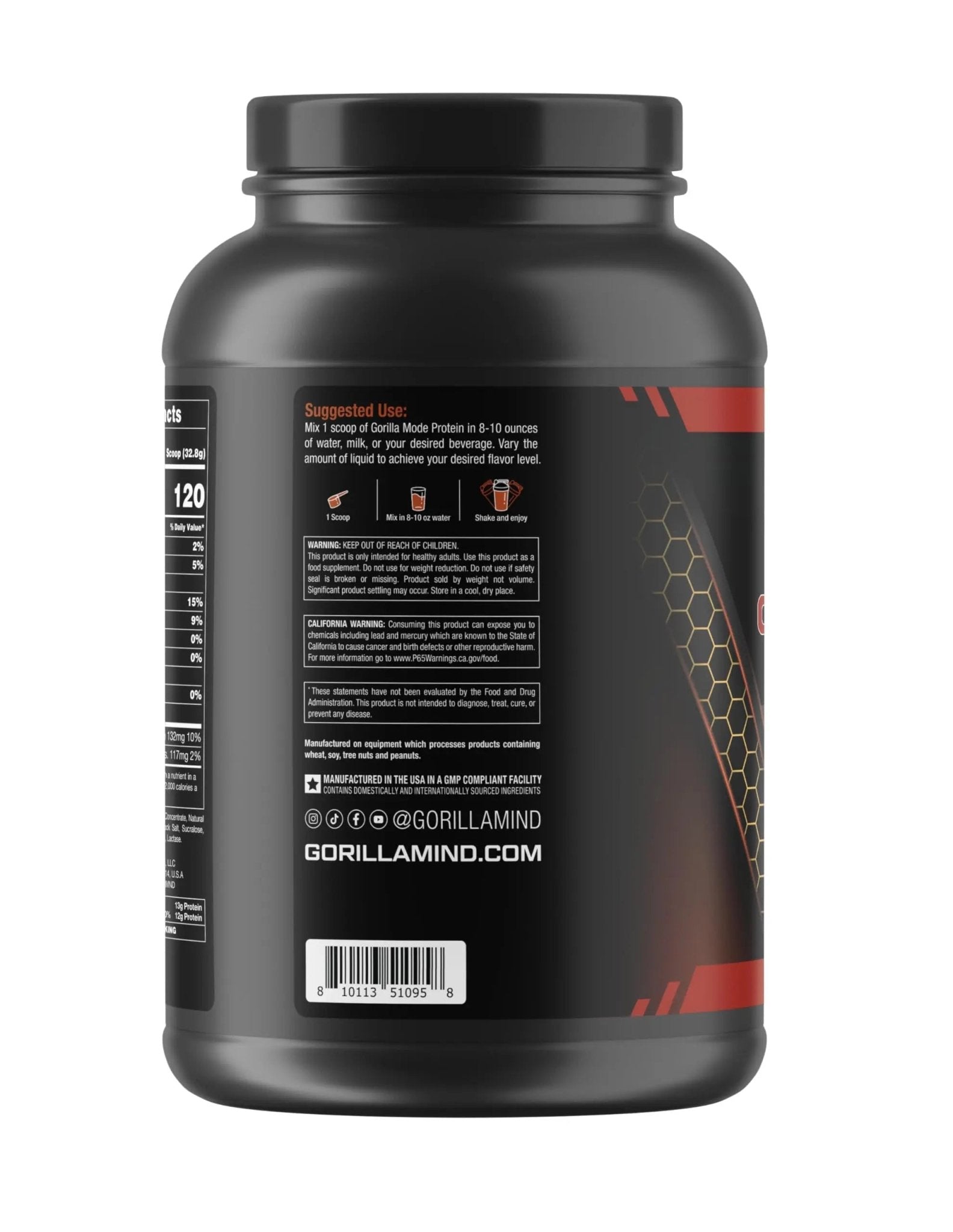 Gorilla Mode Premium Whey Protein - Cinnamon Churro / 25 Grams of Whey Protein Isolate - TrustMedUSA