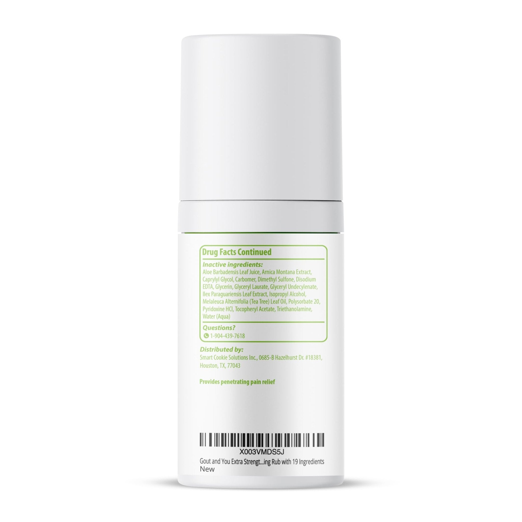 Gout and You Extra Strength Optimized Menthol Joint Discomfort Relief Cream for Joint Flare-Ups, Tendon, Muscle Ache - Fast Acting Joint Discomfort Relieving Rub with 19 Ingredients - TrustMedUSA