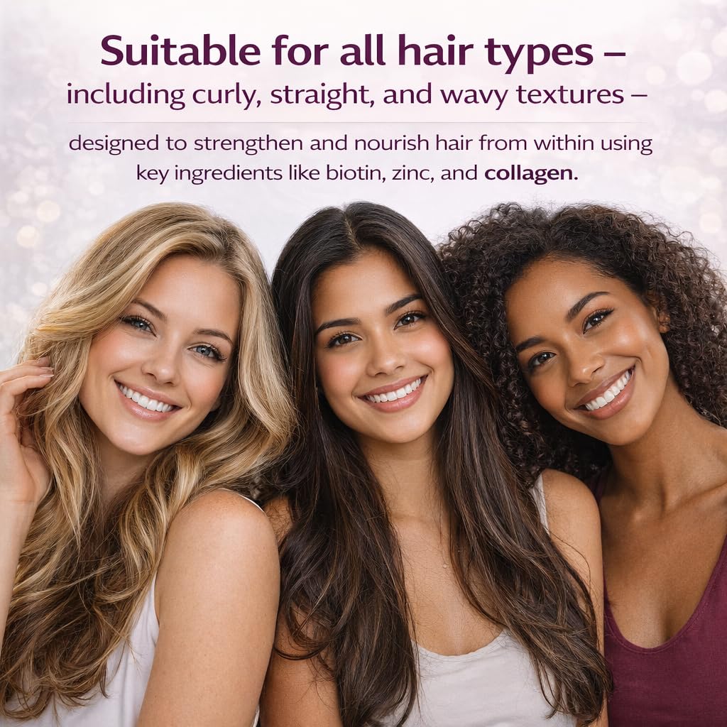 Grab The Gold Hair Skin & Nails Vitamins for Women | Gummies with 6000mcg Biotin & Collagen | 10 Essential Vitamin & Minerals | Gluten-Free, Non-GMO, Passion Fruit Flavor | 1 Month Supply, Made in USA - TrustMedUSA