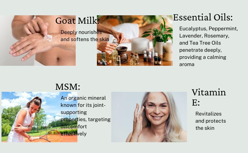 Grace Harbor MSM Cream – Variety 3 Pack – Daily Skin, Joint and Muscle Rub – Best Goat Milk Unscented Baby Lotion for Severly Dry Skin – Therapeutic Essential Oils and Fragrance Free – 4 oz - TrustMedUSA