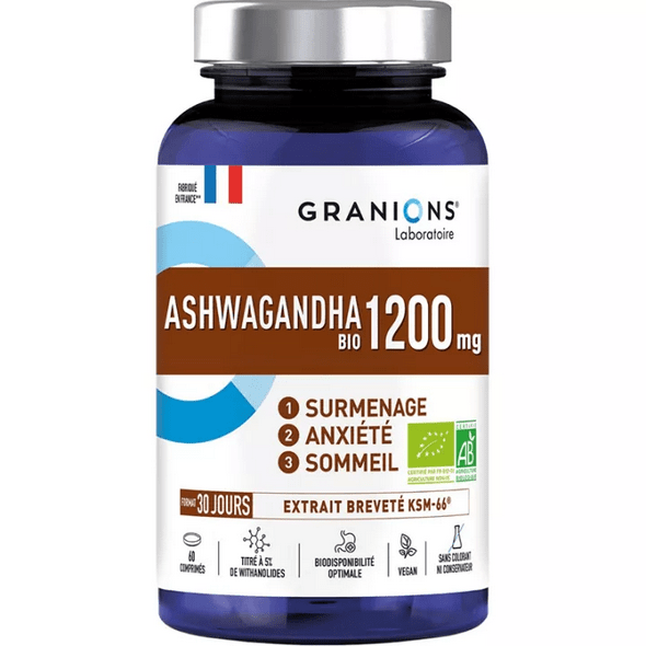 Granions Ashwagandha 1200mg Organic 60 Tablets - TrustMedUSA
