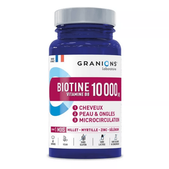 Granions Biotin Pill 10 000 µg Hair Skin & Nails 60 tablets - TrustMedUSA