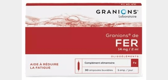 Granions Fer 30 Iron 14mg / 2ml drinkable ampoules - TrustMedUSA
