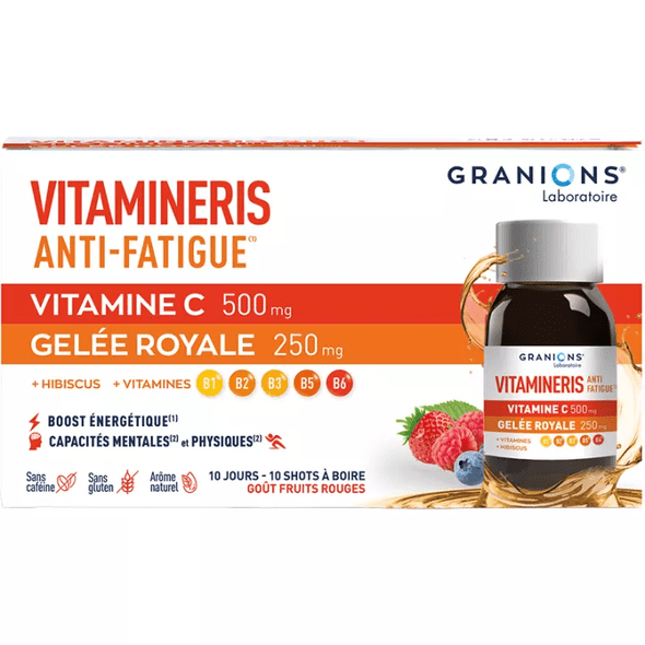 Granions Vitamineris Anti-Fatigue 10 shots - TrustMedUSA