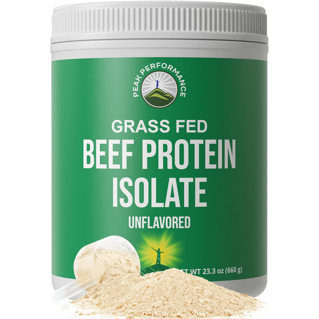 Grass Fed Beef Protein Powder - Lactose Free Great Tasting Beef Protein Isolate. Complete Animal Based Non Dairy Paleo Carnivore Supplement for Prime Muscle Building. No Whey. Unflavored - Maple Wellness Supplements