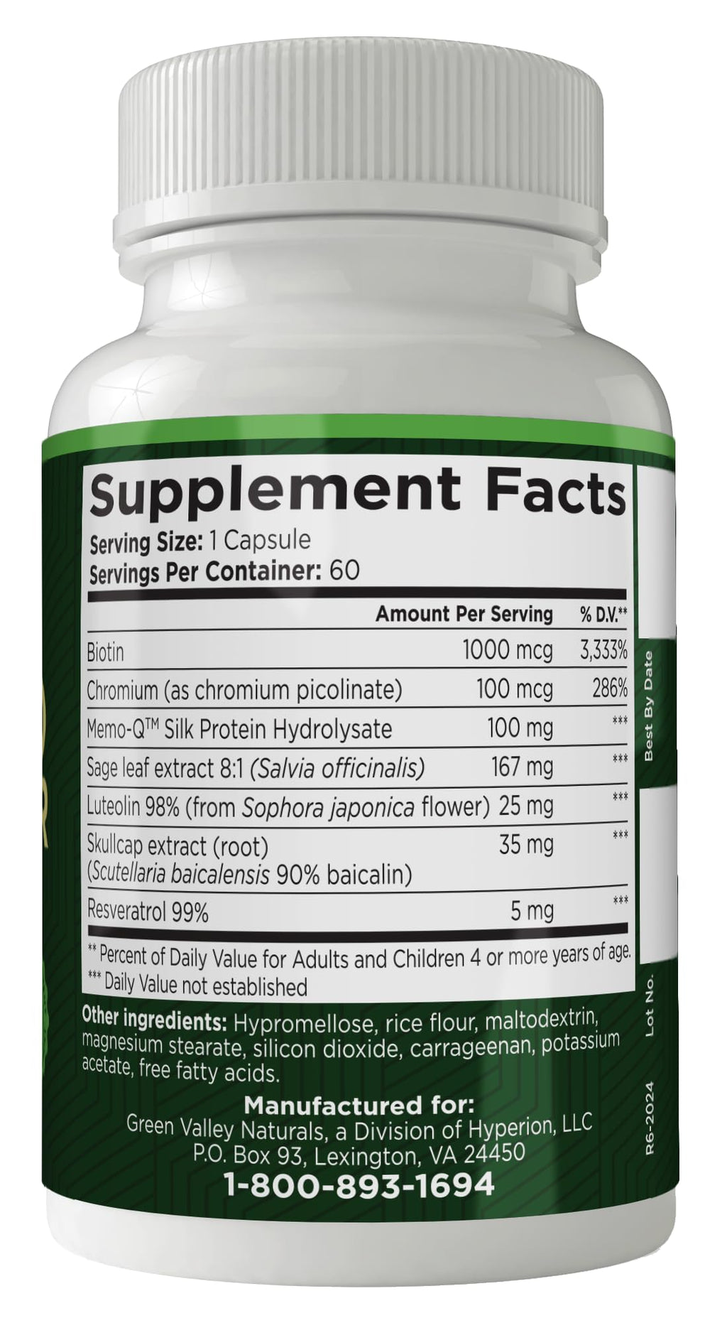 GREEN VALLEY NATURALS - Advanced Brain Power - Supports Healthy, Normal Brain Function, Focus and Concentration, clinically formulated to Support Healthy Brain Clarity. (1 Bottle, 60, Count) - TrustMedUSA