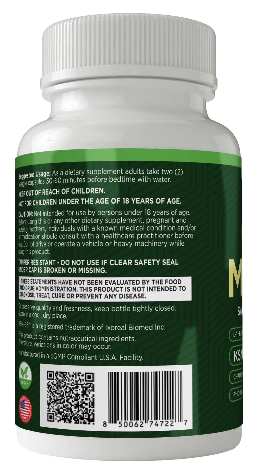 GREEN VALLEY NATURALS My Sleep Miracle Vegan Sleep Support Supplement | Melatonin-Free Formula | Ashwagandha, Chamomile & L-Theanine | Promotes Calm, Relaxation & Restful Sleep | 60 Capsules - TrustMedUSA