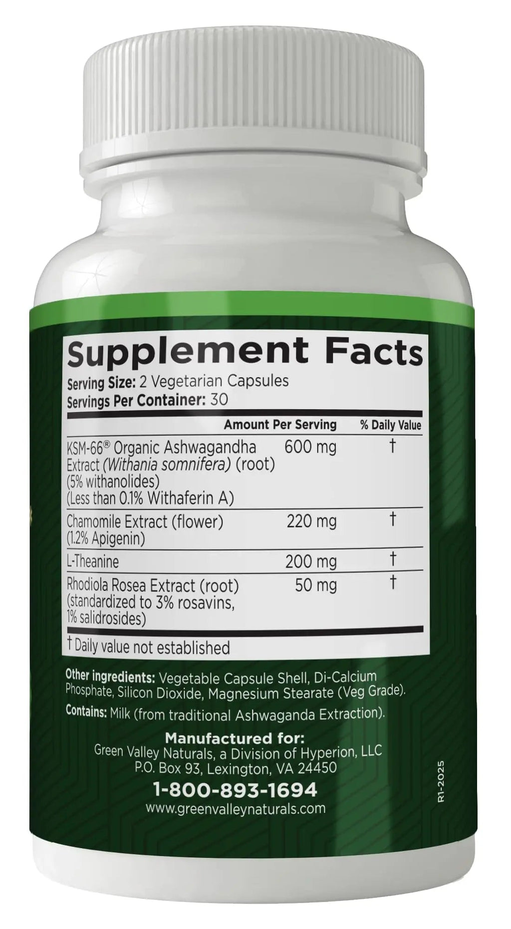 GREEN VALLEY NATURALS My Sleep Miracle Vegan Sleep Support Supplement | Melatonin-Free Formula | Ashwagandha, Chamomile & L-Theanine | Promotes Calm, Relaxation & Restful Sleep | 60 Capsules - TrustMedUSA