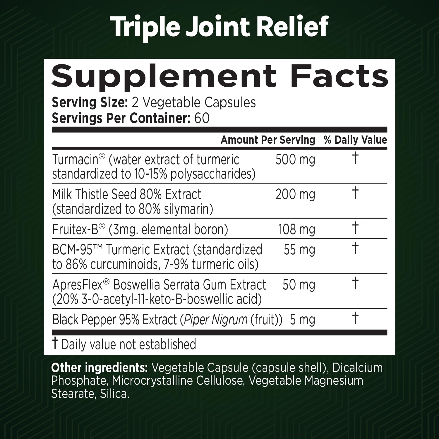 GREEN VALLEY NATURALS Triple Joint Relief Gold – Joint Support Supplement with Turmeric (Turmacin®, BCM-95®), Boswellia (AprèsFlex®) & Boron – Supports Mobility & Flexibility – 120 Capsules - TrustMedUSA