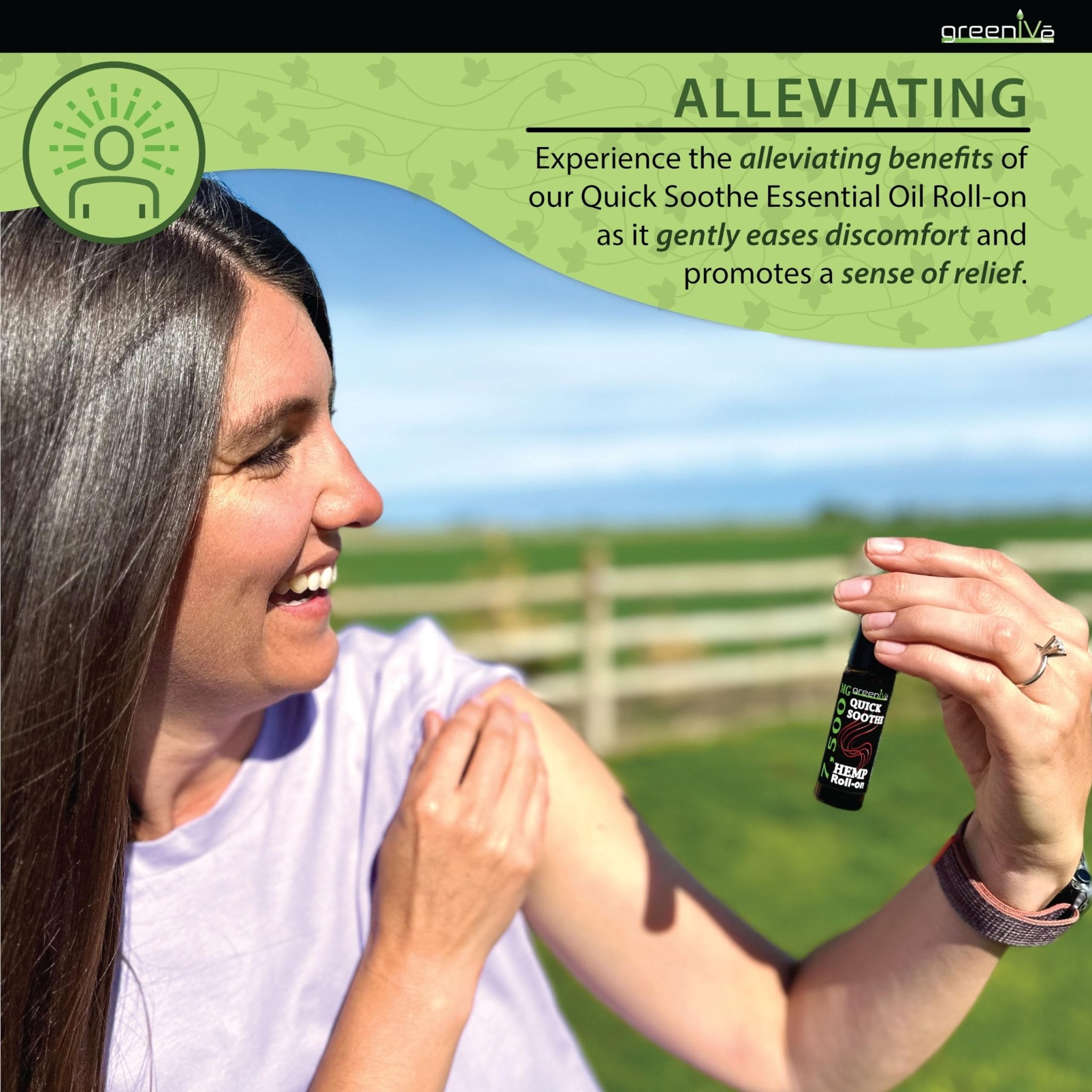 GreenIVe 7,500mg Hemp Roll-On Quick Soothe Therapeutic Essential Oil Blend for Topical Targeting Roll-On (4 Pack) - TrustMedUSA