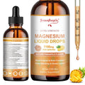 GREENPEOPLE Magnesium Glycinate Liquid Drop - 17-in-1 4Fl. Oz Triple Magnesium Complex Supplement with Glycinate 400mg & Citrate 500mg Taurate/L-Theanine for Calm Mood/Muscle/Sleep,Pineapple Flavor - TrustMedUSA