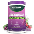 Greens+ Advanced Multi Wild Berry Superfood Powder, Organic Blend, Vegan, Non-GMO, Soy-Free, Dairy-Free, Gluten-Free, Dietary Supplement with Vitamins & Minerals, 9.4 oz - TrustMedUSA