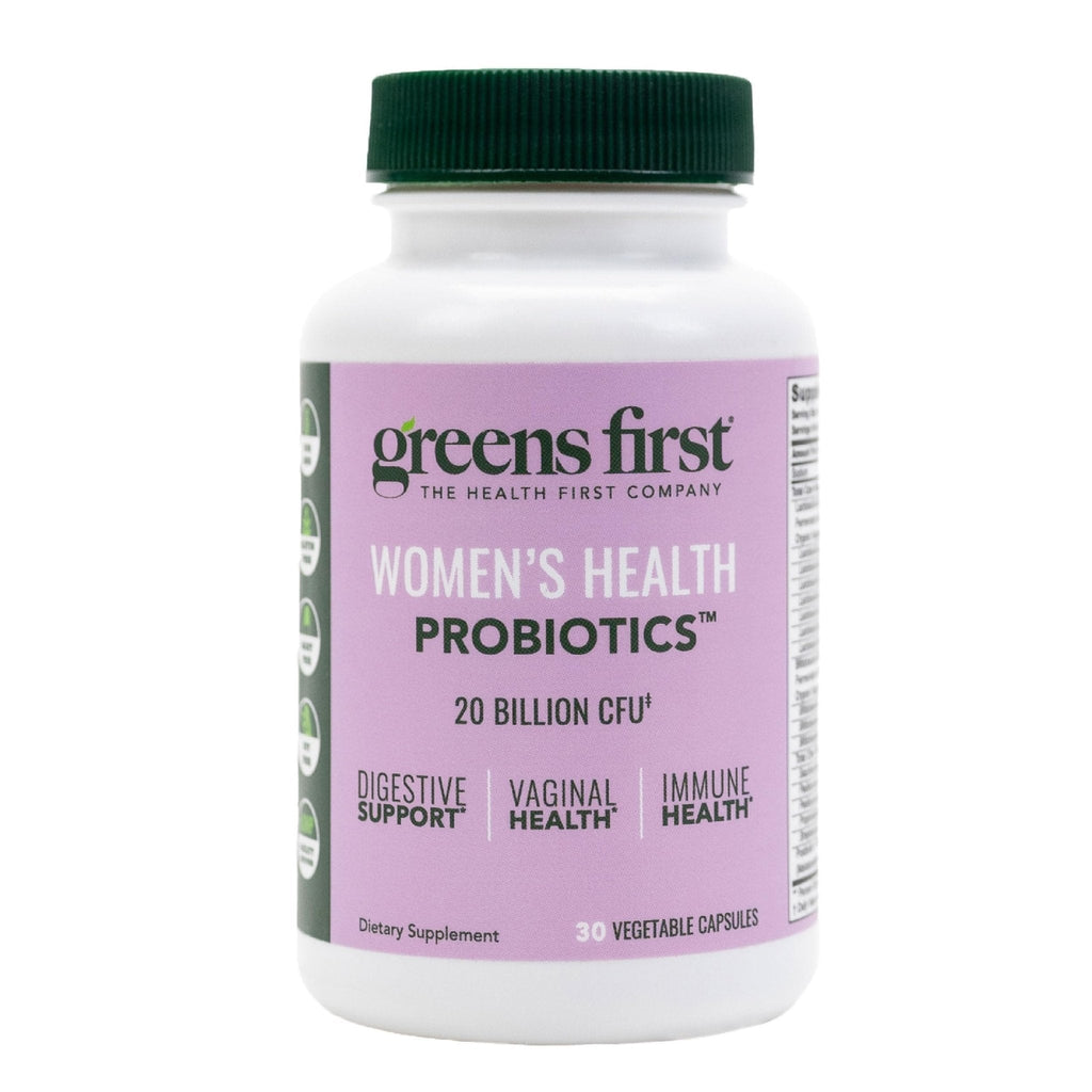 Greens First Women’s Health Probiotics - Probiotic for pH Balance - 20 Billion CFU - Support for Digestive, Immune & Vaginal Health Non-GMO/Gluten-Free/Dairy-Free/Soy-Free (30 Vegetable Capsules) - Maple Wellness Supplements