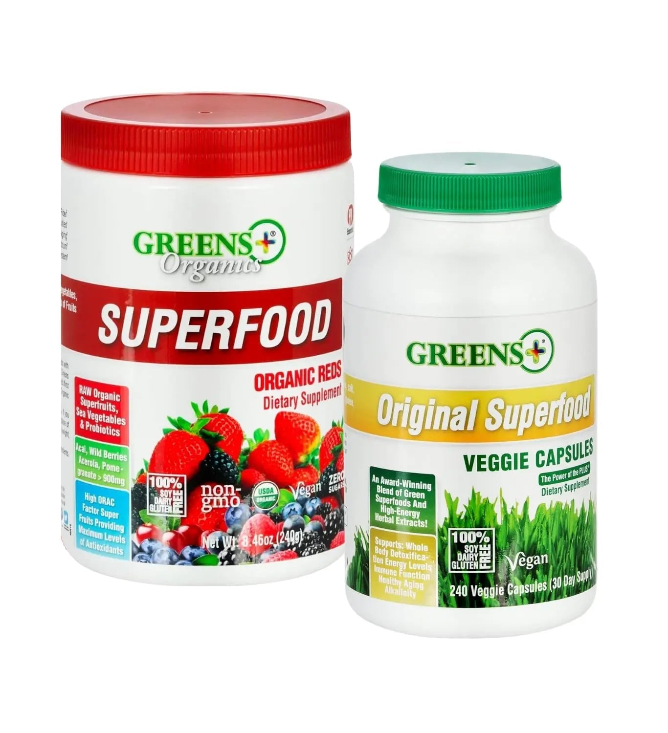 Greens+ Organic Reds Superfood Powder Organic Super Veggie Capsules - TrustMedUSA