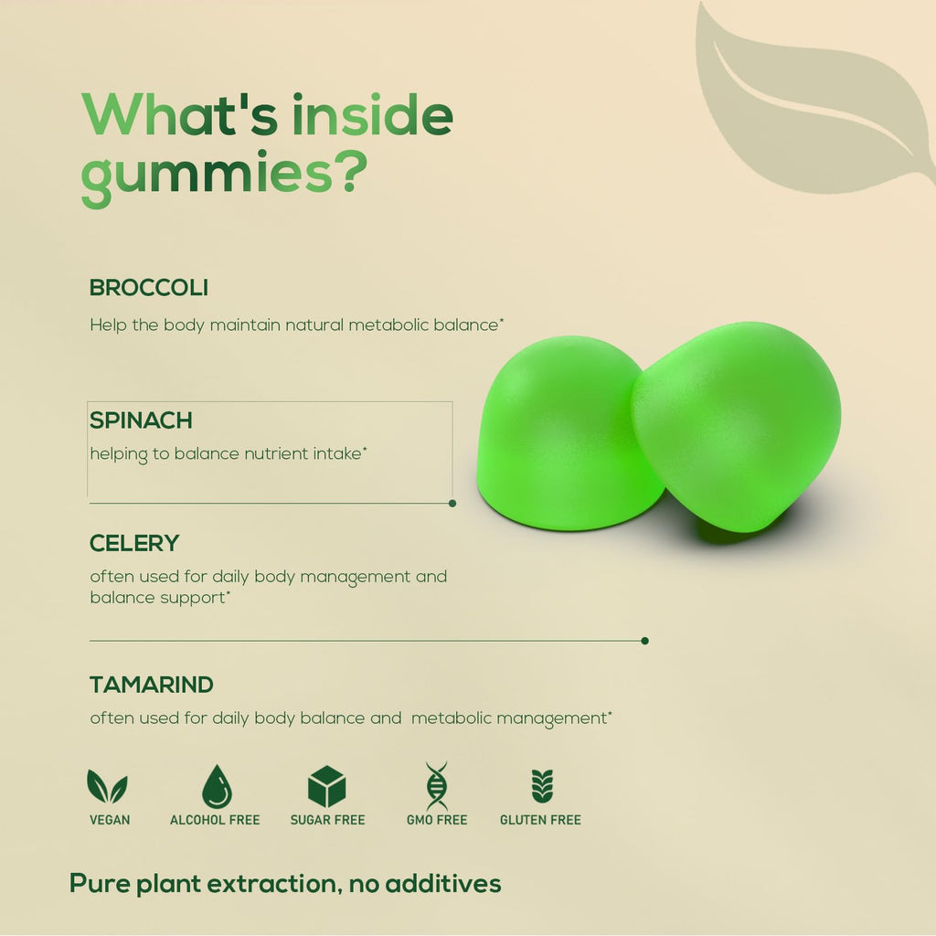 Greenshoots Super Food Gummies with Super Greens Blend, Vitamin A & C – Broccoli, Spinach, Moringa & Chlorella – Vegan, Sugar Free, Daily Nutrition Support, 60 Gummies - TrustMedUSA