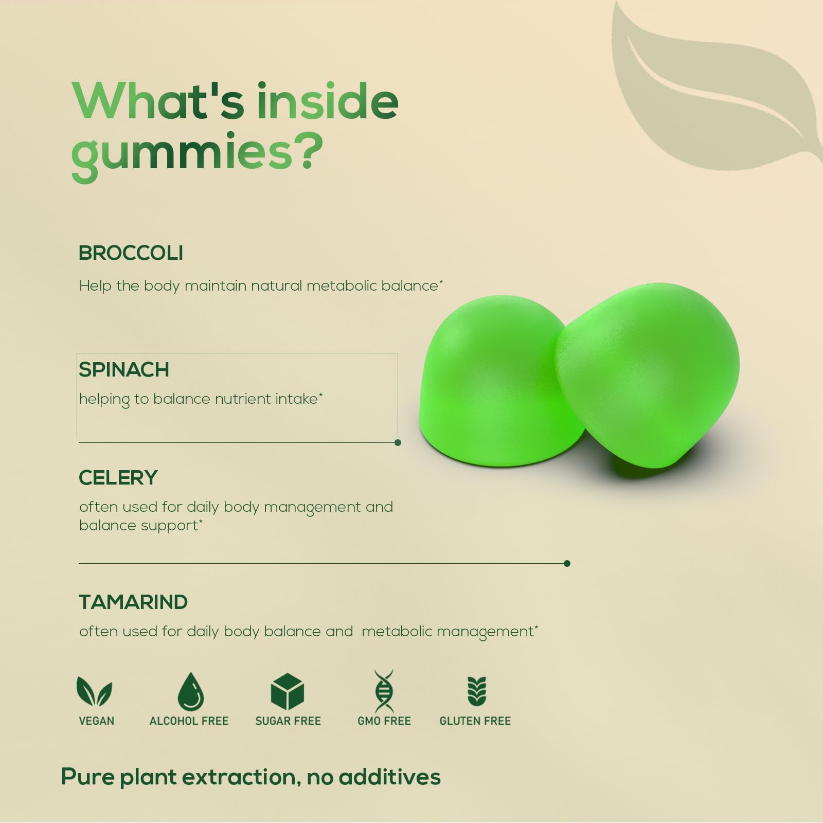 Greenshoots Super Food Gummies with Super Greens Blend, Vitamin A & C – Broccoli, Spinach, Moringa & Chlorella – Vegan, Sugar Free, Daily Nutrition Support, 60 Gummies - TrustMedUSA