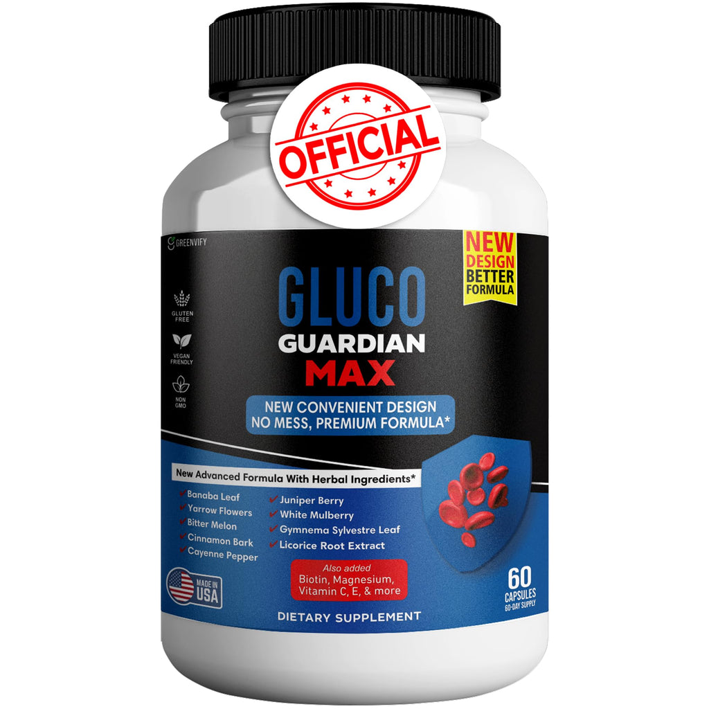 GREENVIFY Gluco Guardian Max Advanced Wellness Support Capsules – Vitamin, Mineral, and Herbal Supplement with Magnesium, Vitamin C, Zinc, and Banaba Leaf – Non-GMO, Gluten-Free – 60 Capsules (1) - TrustMedUSA
