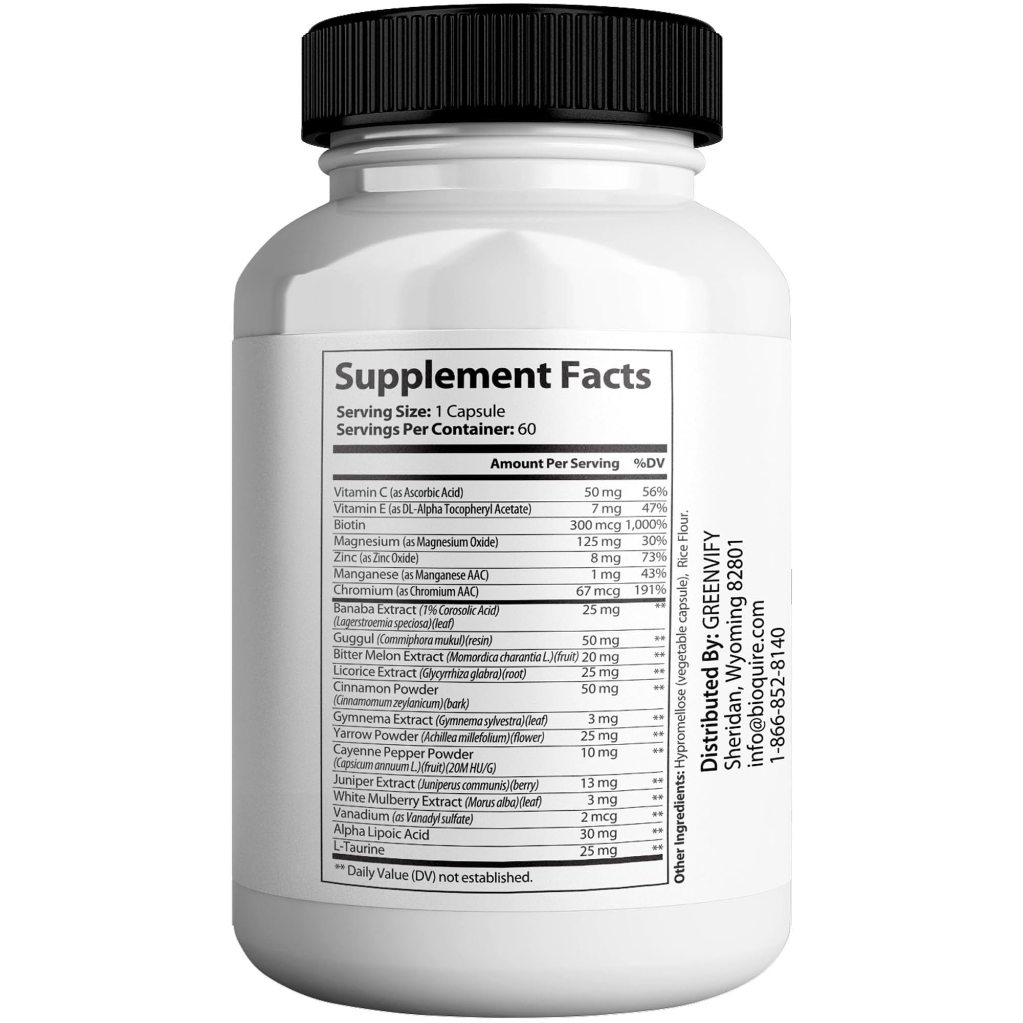GREENVIFY Gluco Proven Max – Daily Wellness Support Supplement with Vitamins, Minerals, and Herbs – Chromium, Magnesium, Banaba, Bitter Melon, and Zinc – Non-GMO, Gluten-Free – 60 Capsules - TrustMedUSA