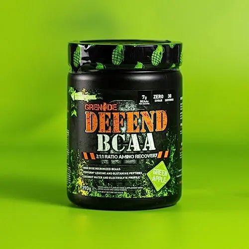 Grenade Defend BCAA Powder, Green Apple, 390 g (7 g BCAA's Per Serving - 30 Servings - TrustMedUSA