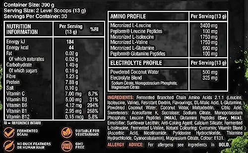 Grenade Defend BCAA Powder, Green Apple, 390 g (7 g BCAA's Per Serving - 30 Servings - TrustMedUSA
