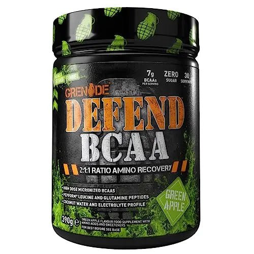 Grenade Defend BCAA Powder, Green Apple, 390 g (7 g BCAA's Per Serving - 30 Servings - TrustMedUSA