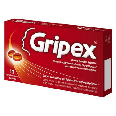 GRIPEX 325 mg/30 mg/10 mg film-coated tablets, N12 - TrustMedUSA