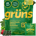 Gruns Adult Super Greens Multivitamin Gummies, Superfood Gummy Vitamins for Women and Men with Spirulina, Chlorella, Adaptogens & Prebiotic Fiber for Digestive Health (28 Count) - TrustMedUSA